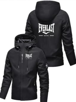 EVERLAST BOXING Spring and Autumn Men's Street Leisure Hoodie Fashionable Outdoor Hiking Slow Running Zipper Loose Hoodie