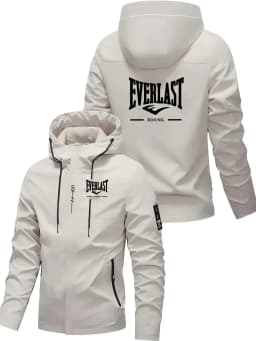 EVERLAST BOXING Spring and Autumn Men's Street Leisure Hoodie Fashionable Outdoor Hiking Slow Running Zipper Loose Hoodie
