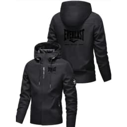 EVERLAST BOXING Spring and Autumn Men's Street Leisure Hoodie Fashionable Outdoor Hiking Slow Running Zipper Loose Hoodie