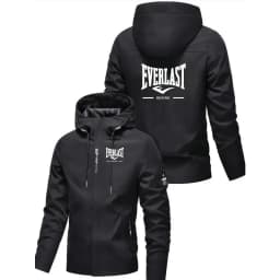 EVERLAST BOXING Spring and Autumn Men's Street Leisure Hoodie Fashionable Outdoor Hiking Slow Running Zipper Loose Hoodie