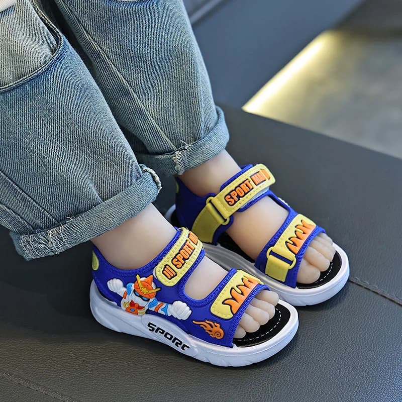 Summer Baby Sandals Solid Color Baby Boy Sandals Soft Sole Anti-slip Boys Girls Sandals Toddler Baby Shoes Beach 2-12 Years