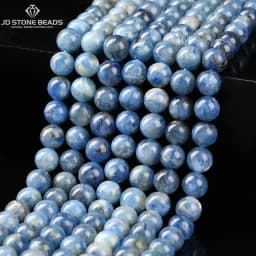 1A Natural Stone Kyanite Bead Round Loose Spacer Gemstone Bead for Jewelry Making DIY Bracelet Necklace Accessory Wholesale