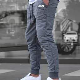 Men's Summer Casual Joggers, Elastic Drawstring Waist and Cuffs, Logo Print, Loose Fit, Comfortable Fabric, Sports Pants