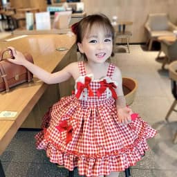 Girls' Lolita Dress, Summer Style, Stylish Plaid Princess Dress for Children, Baby Girl Summer Backless Suspender Dress