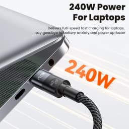 Toocki PD 240W Ultra Fast Charging USB C Cable 5A Type C Super Charge Textured Grip Data Cord for Laptop Xiaomi17 iPhone MacBook