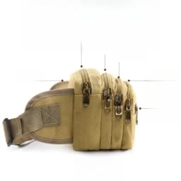 Unisex Canvas Waist Bag Multi-Functional Large-Capacity Chest Bag Multi-Layer Money & Business Cash Organizer for Outdoor Travel
