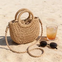 2026 NEW Summer Women Handmade Weave Straw Rattan Half-Moon Beach Handbag Large Capacity Hollow Crossbody Shoulder Bag