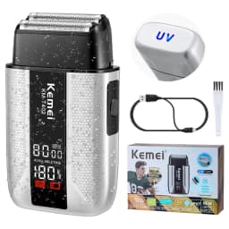 KEMEI T402 Professional Foil Shavers for Men IPX7 Waterproof Electric Razor for Men with LED Display Double Electric Shaver