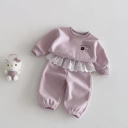 Girls' Sweater Set-Autumn 2026 New Style- Stylish and Fashionable Autumn Outfit for Girls- Baby with Back Print Two - Piece Set