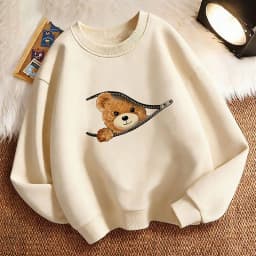 Cute Fashion Bear Funny Hoodie Kids Children's Pullover Sweatshirt Hoody for Boys Girls Casual Hoodies Hip Hop Clothes