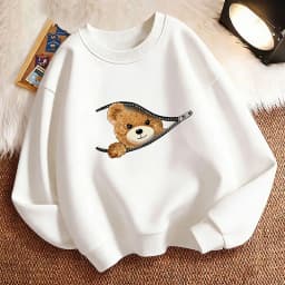 Cute Fashion Bear Funny Hoodie Kids Children's Pullover Sweatshirt Hoody for Boys Girls Casual Hoodies Hip Hop Clothes