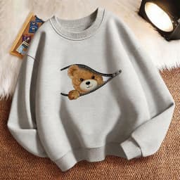 Cute Fashion Bear Funny Hoodie Kids Children's Pullover Sweatshirt Hoody for Boys Girls Casual Hoodies Hip Hop Clothes