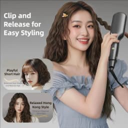 TINSOL 10mm Wave Curling Iron V-Shaped Wool Curling Iron Rapid Heating Five-Level Temperature Control Egg Roll Curling Iron