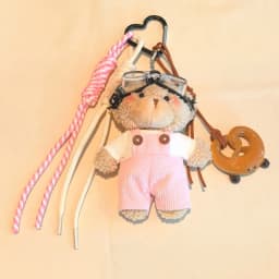 Cute Little Bear Pendant Keychain Cartoon Plush Doll Bag Charm Backpack Hanging Piece Car Key Chain Chic Accessories Gift