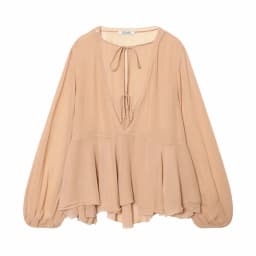 Women Chic Elegant Blouse Woman Casual Layered Fashion Spring Flare Sleeve Pleated Shirt Female O-Neck Shirt