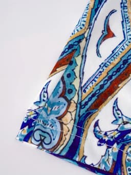 Printed Design casual style Blue And White Mandala Pattern women's dress