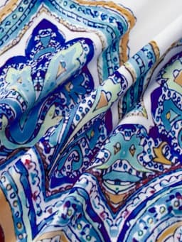 Printed Design casual style Blue And White Mandala Pattern women's dress