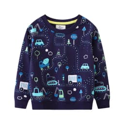 Jumping Meters 2-7T Boys & Girls Long Sleeve Hooded Sweatshirt Car Theme Baby Sport Shirt Autumn Spring Pullover Top