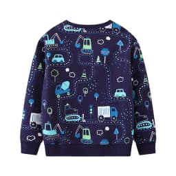Jumping Meters 2-7T Boys & Girls Long Sleeve Hooded Sweatshirt Car Theme Baby Sport Shirt Autumn Spring Pullover Top