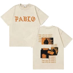 Awesome Rapper Kanye West Graduation Bear Vintage Washed T-shirt Men Women Hip Hop Fashion Trend Short Sleeve T Shirt Streetwear