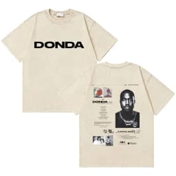 Awesome Rapper Kanye West Graduation Bear Vintage Washed T-shirt Men Women Hip Hop Fashion Trend Short Sleeve T Shirt Streetwear