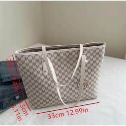 2026 New Large Capacity Women's Bag For Versatile Small Design Check Pattern Shoulder Tote Commuter Bag