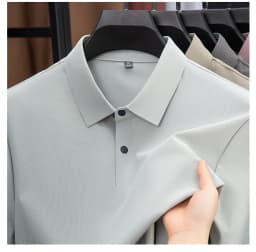 Brand Clothing 2026 New Men's Summer Polyamide Spandex Fabric Polo Shirt High Stretch Ice Silk Breathable Cool Touch Tops Male