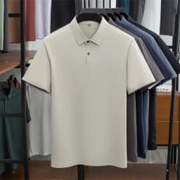 Brand Clothing 2026 New Men's Summer Polyamide Spandex Fabric Polo Shirt High Stretch Ice Silk Breathable Cool Touch Tops Male