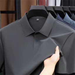 Brand Clothing 2026 New Men's Summer Polyamide Spandex Fabric Polo Shirt High Stretch Ice Silk Breathable Cool Touch Tops Male