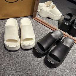Thick Sole Sandals for Women Home Platform Slippers EVA Non Slip Beach Sandals Summer Lady Slides Soft Sole Wedge Heel Slipper
