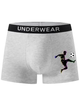 5-Piece Mixed Pack of Boys' Boxer Briefs, 95% Cotton, Soft and Comfortable, Street Style, Football and Boxing Sports Underwear