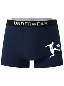 5-Piece Mixed Pack of Boys' Boxer Briefs, 95% Cotton, Soft and Comfortable, Street Style, Football and Boxing Sports Underwear