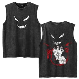 Vintage Washed Anime Fullmetal Alchemist Tank Tops Edward Elric Alphonse Elric T-Shirt Men Women Casual Sleeveless Vest T-shirts