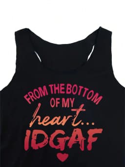 2026 Women's Summer New Casual Slogan Printed Solid Color Tank Top, Suitable for Daily Travel, Comfortable to Wear