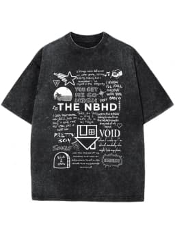 Neighborhood NBHD Band Printed T-shirt Pure Cotton High Quality Women's Wear Xorts Ropa Mujer Casual Short Sleeve T-shirt