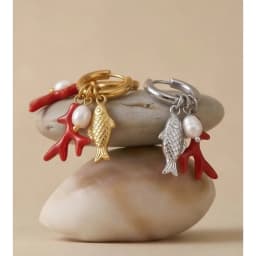 Yhpup Ocean Style Stainless Steel Natural Pearl Fish Drop Charm Earrings Summer Handmade Arrivals Ear 2026 Jewelry PVD Plated