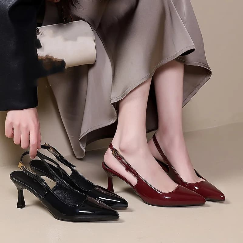 Summer Pointed Toe Open Toe Sexy Comfortable High Heels Fashion New Non-slip Buckle Plus Size Stiletto Party Sandals for Women