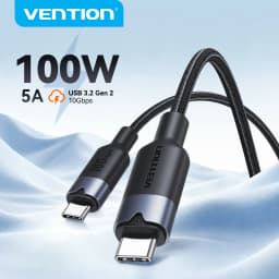 Vention 100W Cable 10Gbps USB C to Type C Cable USB 3.2 Gen2 Fast Charging Cord 4K@60Hz Type-C Cable for iphone 17 16 15 Maxbook