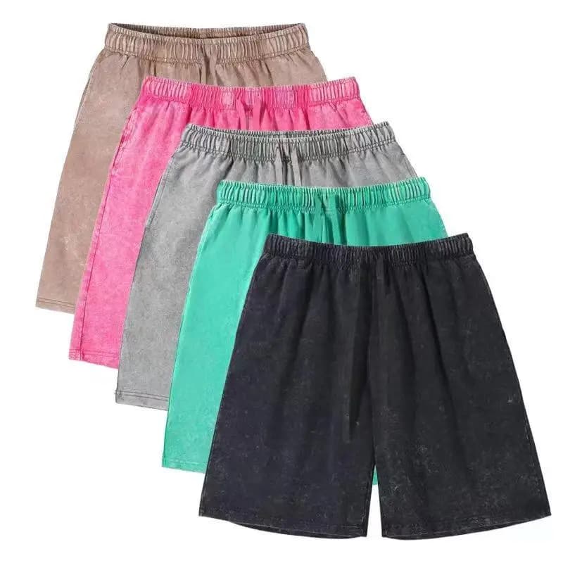Summer New Men Fashion Retro Heavy Duty Washed Pure Cotton Shorts Outdoor Loose Leisure Comfortable Sports Large Shorts