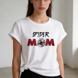 Funny Spider Mom Print Graphic T Shirt for Woman Women's Spring Summer Crew Neck Short Sleeve Tshirt Vintage Tees Tops Clothes
