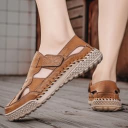 New Summer Men's Sandals Outdoor Roman Casual Shoes Wading Sandals Flat Non-slip Sneakers Men's Beach Sandals Big Size 38-48