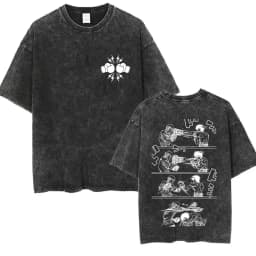 Anime Hajime No Ippo Kamogawa Boxing Gym Vintage Washed T-shirt Makunouchi Takamura KGB T Shirts Men Manga Oversized T-shirts