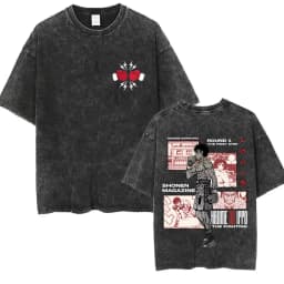 Anime Hajime No Ippo Kamogawa Boxing Gym Vintage Washed T-shirt Makunouchi Takamura KGB T Shirts Men Manga Oversized T-shirts
