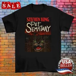 Stephen King horror shirt, horror pattern spring and summer T-shirt, street wear pet Semetary movie T-shirt