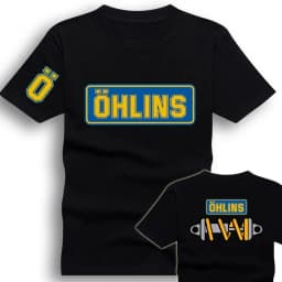 Tees Men Ohlins Shock Suspension Car Motorcycle Sport Racing T Shirt Summer Casual Oversized men's Short sleeve