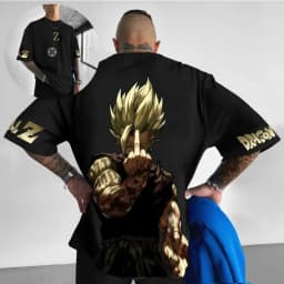 2026 New Anime Harajuku Dragon Ball Vegeta Men's Summer T-shirt Retro Street Women's Casual Loose Short Sleeve Unisex Tops