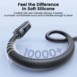 Toocki USB C Cable 100W Fast Charger LED Digital Display USB C To Type C Cable For iphone 17 16 Samsung xiaomi oppo Data Cord