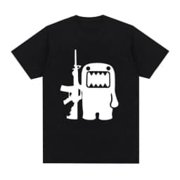 Epic Face Domo Kun Fun Meme Summer Men's and Women's Casual Loose Short sleeved T-shirt