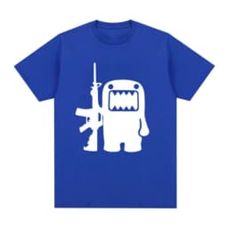 Epic Face Domo Kun Fun Meme Summer Men's and Women's Casual Loose Short sleeved T-shirt