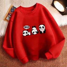 Funny Lovely Panda Children's Sweatshirt Pullover Spring Crew Neck Graphic Print Hoodie Boy/Girl Kids Hoody